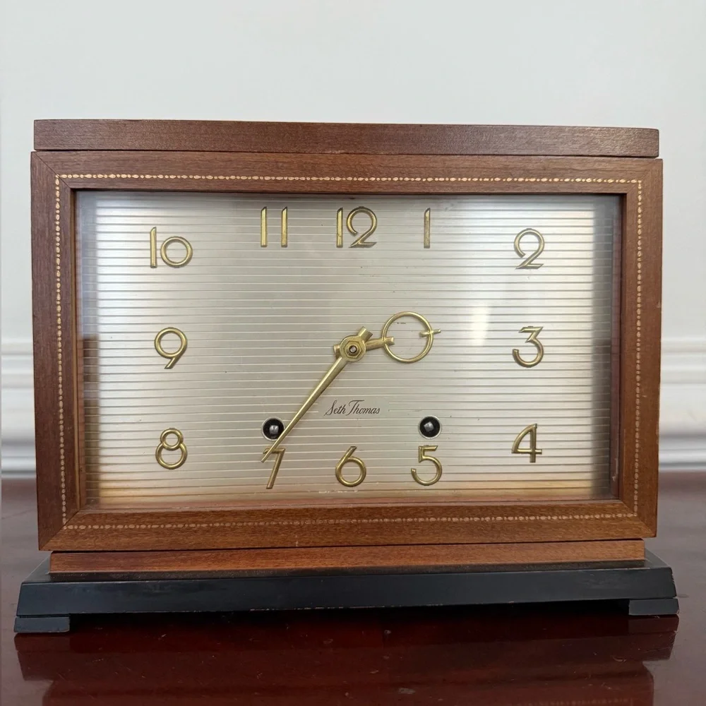 Seth Thomas Rare Mid-Century Modern Chiming Mechanical Striking Clock Works